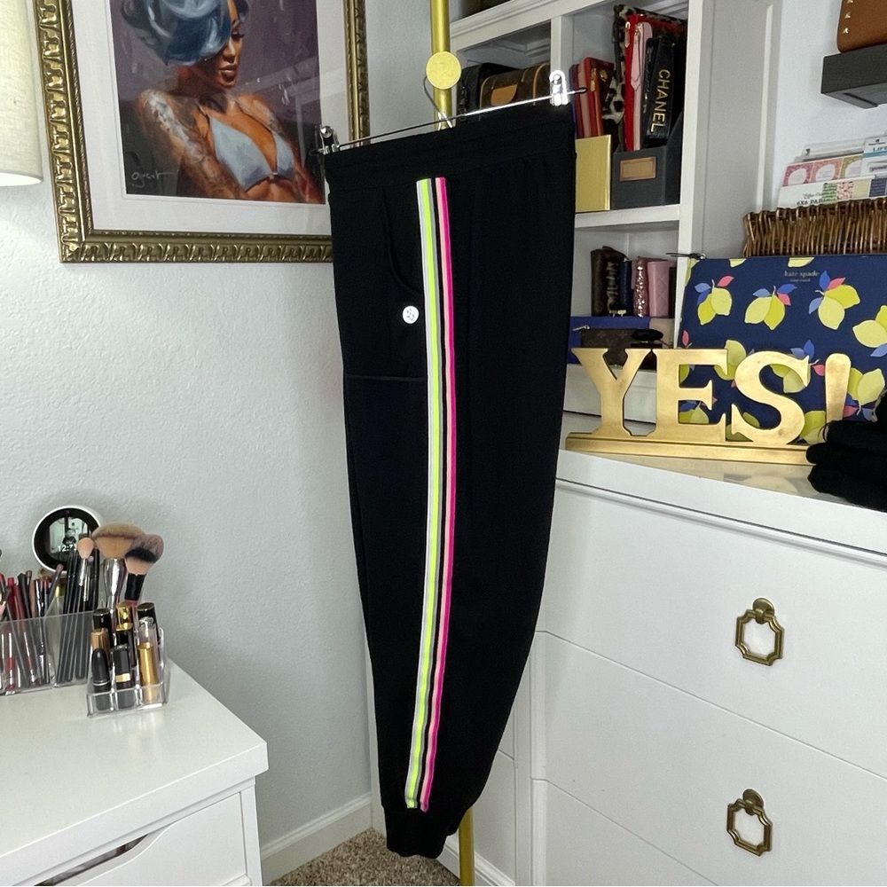 Torrid Fleece Crop Active Jogger neon stripe 3